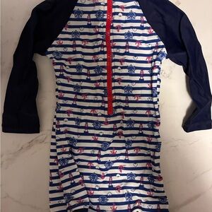 Nautical Kids Swimwear with Navy Sleeves